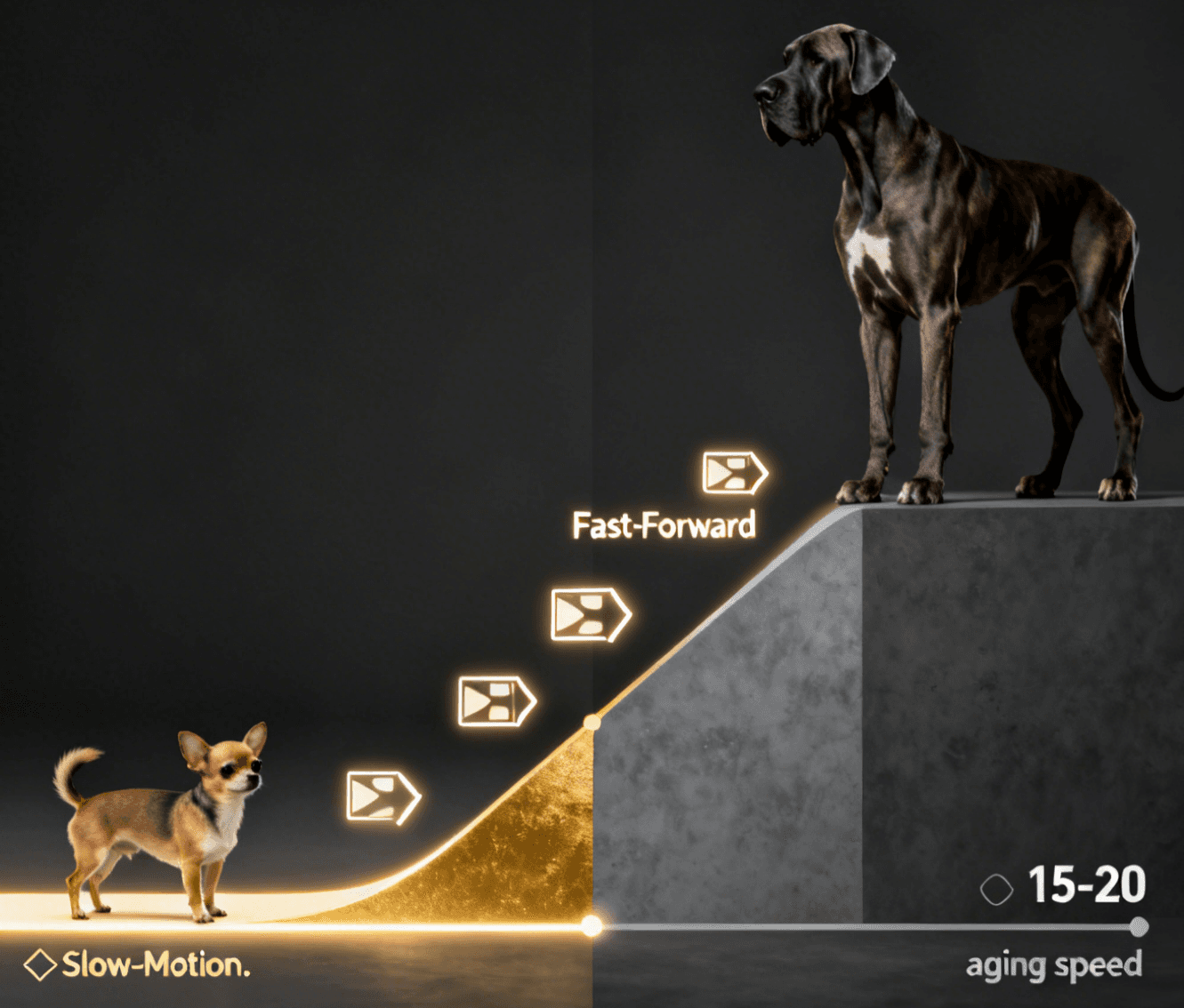 small dog vs large dog aging comparison